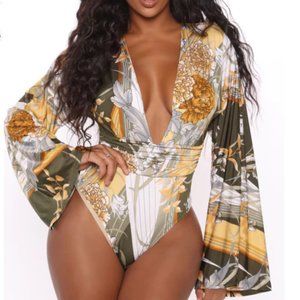 Kesha bell sleeve bodysuit - **gently worn**